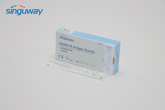 Kit Uji Diri Antigen Cepat Plastik yang Nyaman, Kit Diagnostik Kaset, Koloid Emas