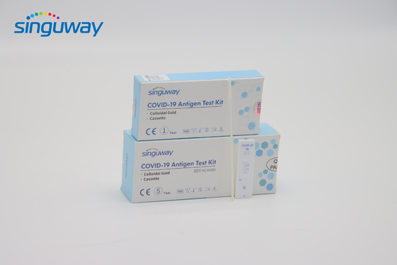15 Menit Rapid Antigen Self Test Kit Eropa Disetujui Kartu Uji ISO13485 ISO9001
