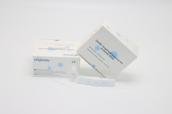 96,7% Sensitivitas Kit Deteksi Cepat Antibodi Koloid Gold Cepat Tes Kit