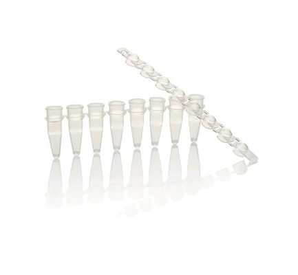 8 Union Strip Pcr-Pt Micro Pipe PCR Aksesoris Tabung PCR Berdinding Tipis 0.2 Ml