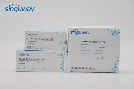 98,3% Akurasi Cepat Antigen Diri sendiri Tes Kit OEM Tipe Satu Langkah