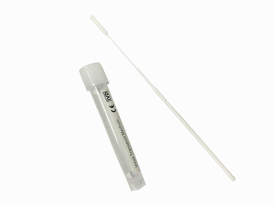 Hidung Tenggorokan Nylon Flocked VTM Mengusap Kit Viral Transport Medium Tabung Dengan Mengusap